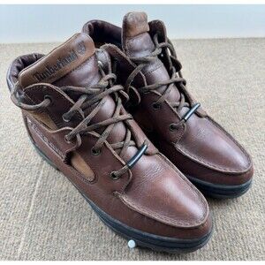 Vintage Timberland Gore-Tex Leather Boots Women's 8 Brown Hiking Ankle 38345